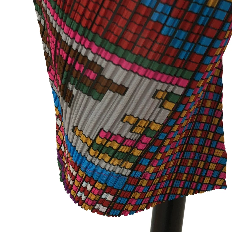 PLEATS PLEASE ISSEY MIYAKE / プリーツプリーズイッセイミヤケ | 総柄 ウエストゴム ワイド イージーパンツ | 3 | レディース