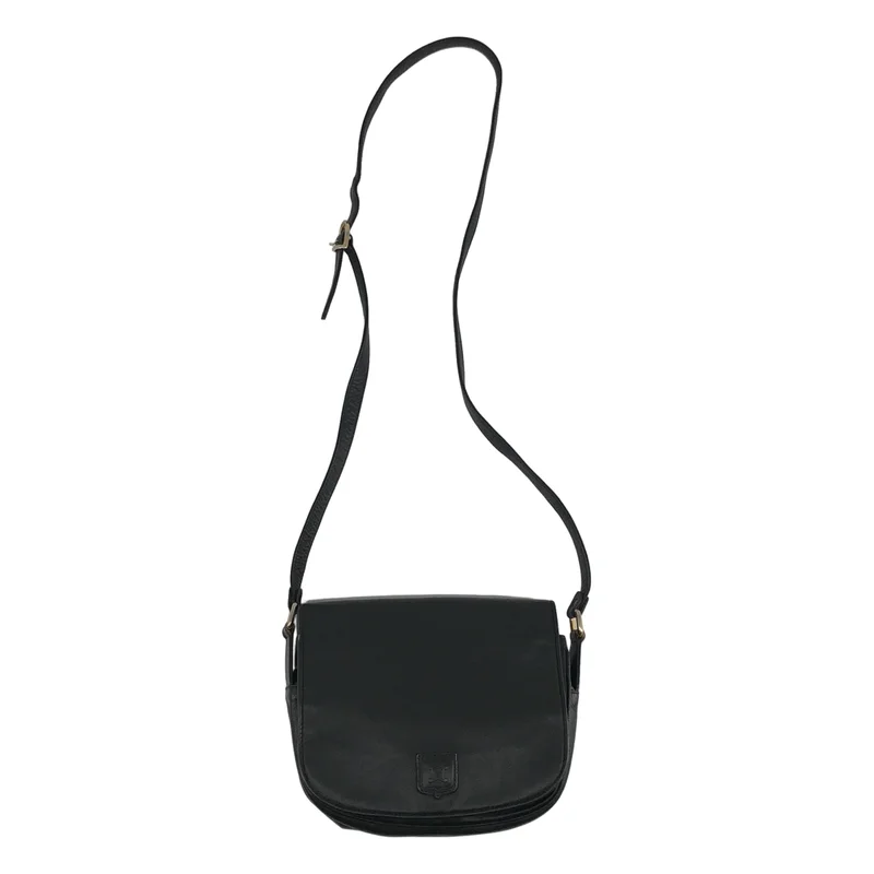 CELINE / セリーヌ | レザー ロゴ フラップ ショルダーバッグ |