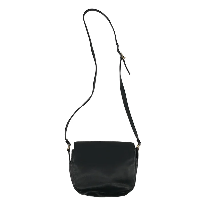 CELINE / セリーヌ | レザー ロゴ フラップ ショルダーバッグ |