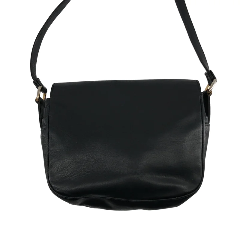 CELINE / セリーヌ | レザー ロゴ フラップ ショルダーバッグ |