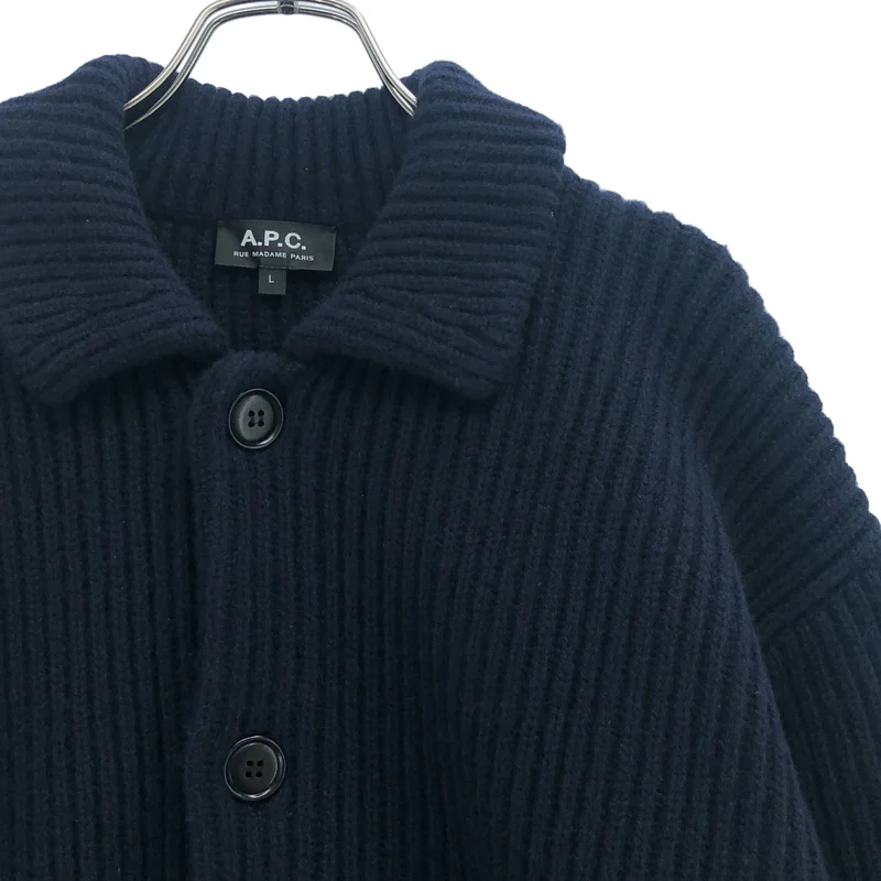 A.P.C. / アーペーセー | ウール カシミヤ ニットジャケット | L | メンズ
