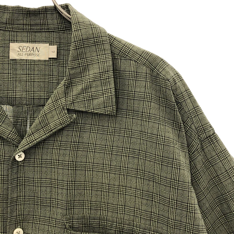 SEDAN ALL-PURPOSE / セダン オールパーパス | 2025SS | Dobby Plaid Open Collar S/S Shirt / ドビープレイド オープンカラーシャツ | L | メンズ