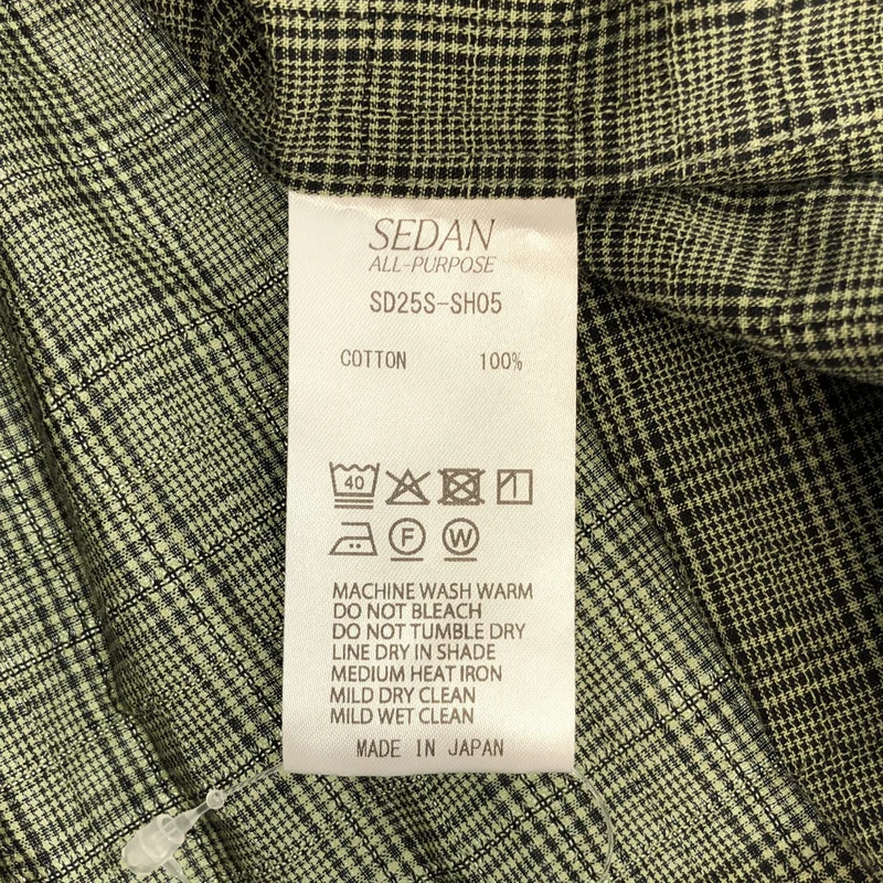 SEDAN ALL-PURPOSE / セダン オールパーパス | 2025SS | Dobby Plaid Open Collar S/S Shirt / ドビープレイド オープンカラーシャツ | L | メンズ