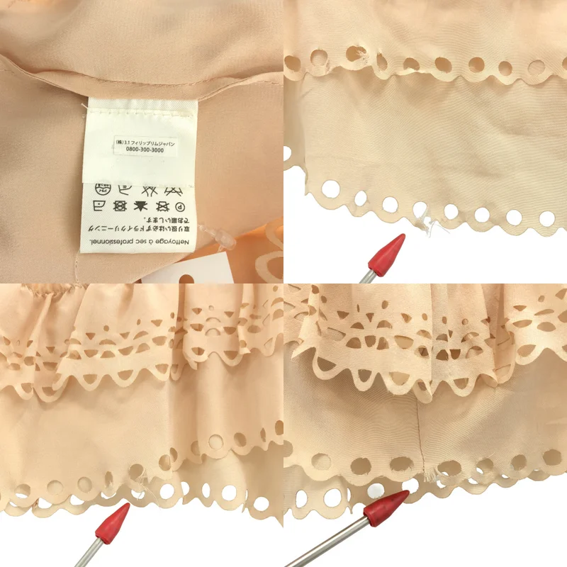 3.1 Phillip Lim / スリーワンフィリップリム | シルク カッティング フリル ノースリーブ ワンピース | 2 | レディース