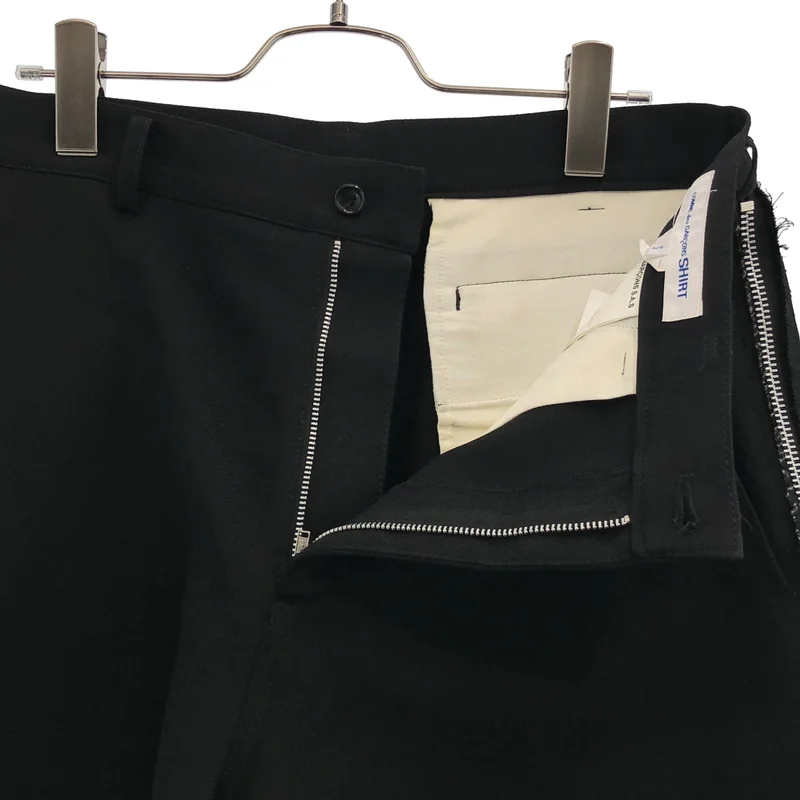 COMME des GARCONS SHIRT / コムデギャルソンシャツ | 2026SS | ポリエステル縮絨 サイドジップ ショートパンツ | S | メンズ