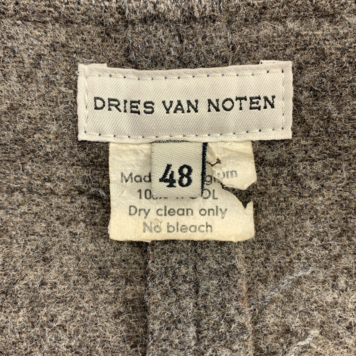 DRIES VAN NOTEN / ドリスヴァンノッテン | ウール ノーカラー ジップ DRIES VAN NOTEN / ドリスヴァンノッテン | ウール ノーカラー ジップ