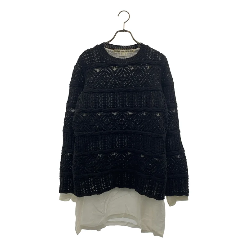 COMME des GARCONS / コムデギャルソン | 2023SS | レイヤード ローゲージ デザイン ニット | M | レディース