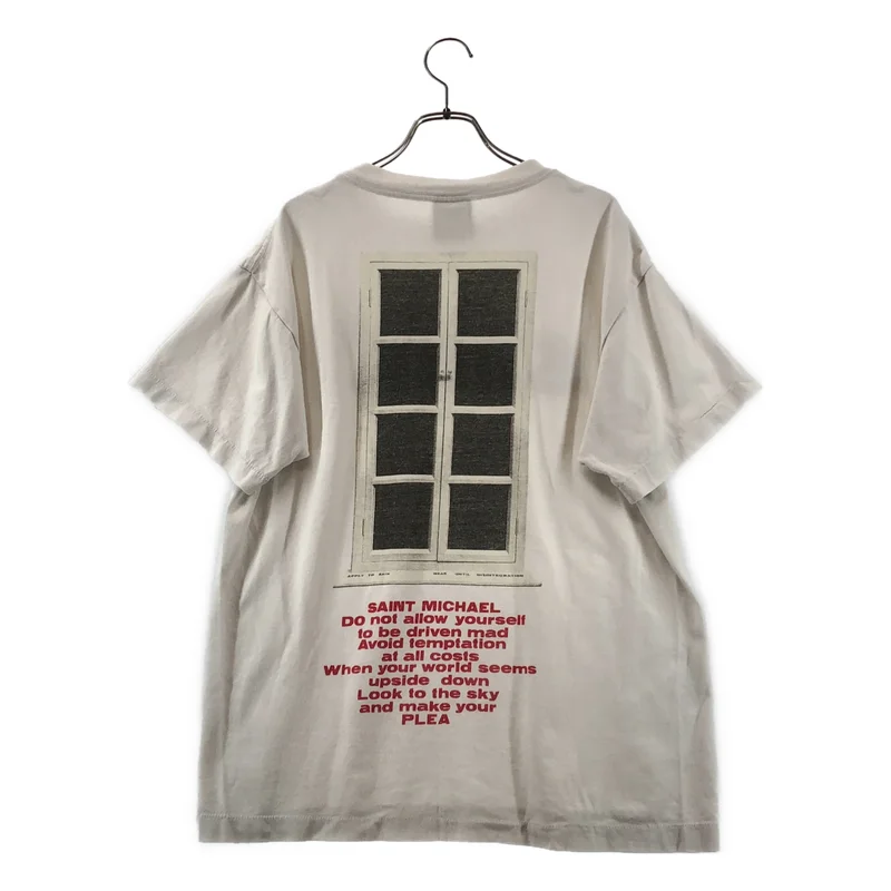 SAINT MICHAEL  Mxxxxxx / セントマイケル | SS TEE _door_WHITE / 両面プリント Tシャツ カットソー | S | メンズ
