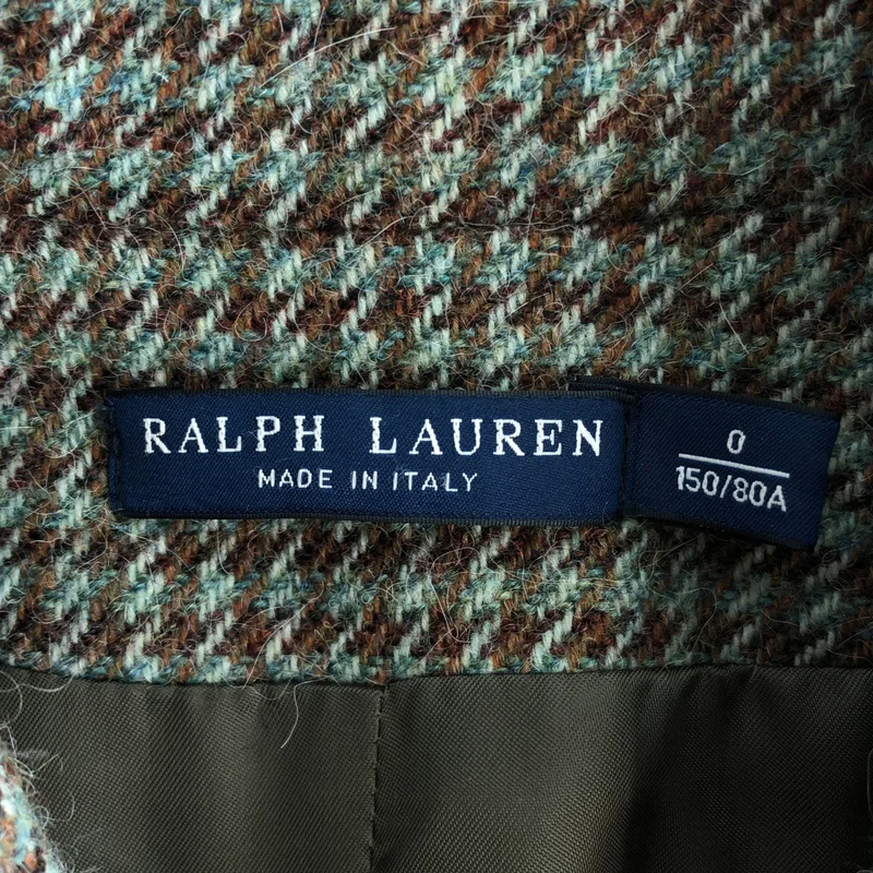RALPH LAUREN / ラルフローレン | ツイード エルボーパッチ テーラードジャケット | 0 | レディース