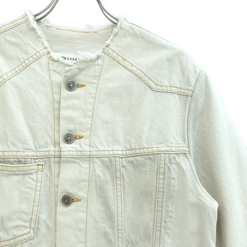 Maison Margiela / メゾンマルジェラ | 2023SS | ノーカラー デニムジャケット | 40 | レディース