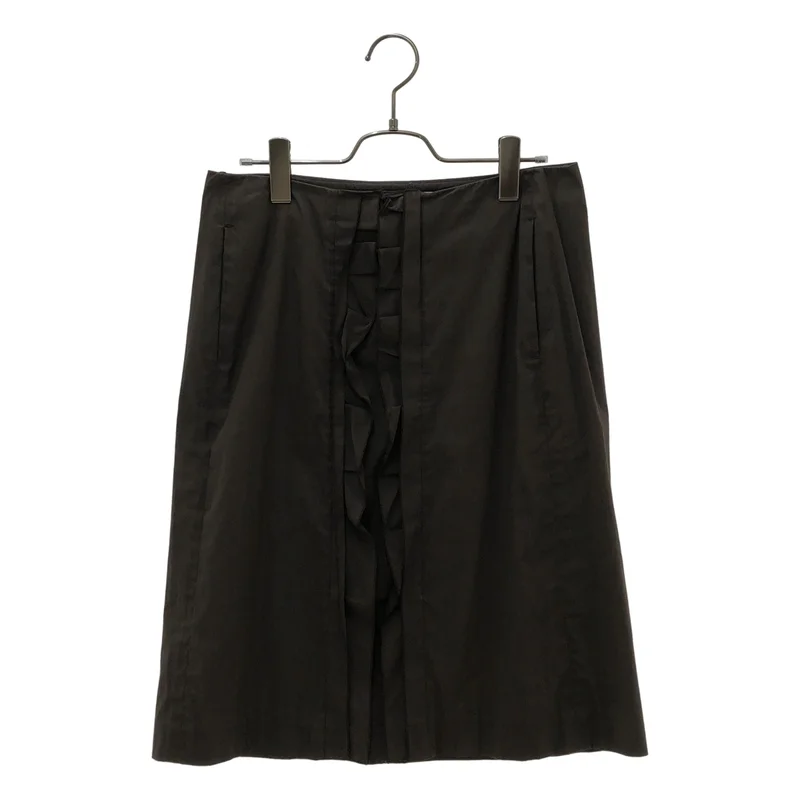 JIL SANDER / ジルサンダー | コットン混 フリル ログスカート | 36 | レディース