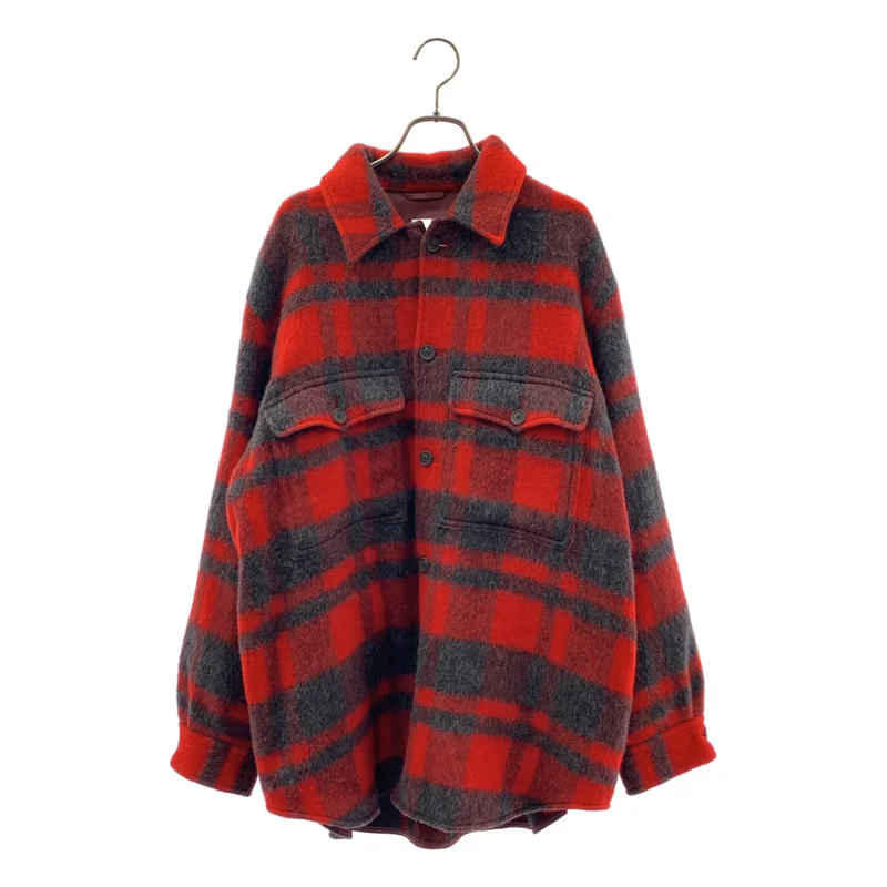 EDIFICE / エディフィス | LA BOUCLE ウール バッファローチェック シャツ ジャケット | 1 | メンズ