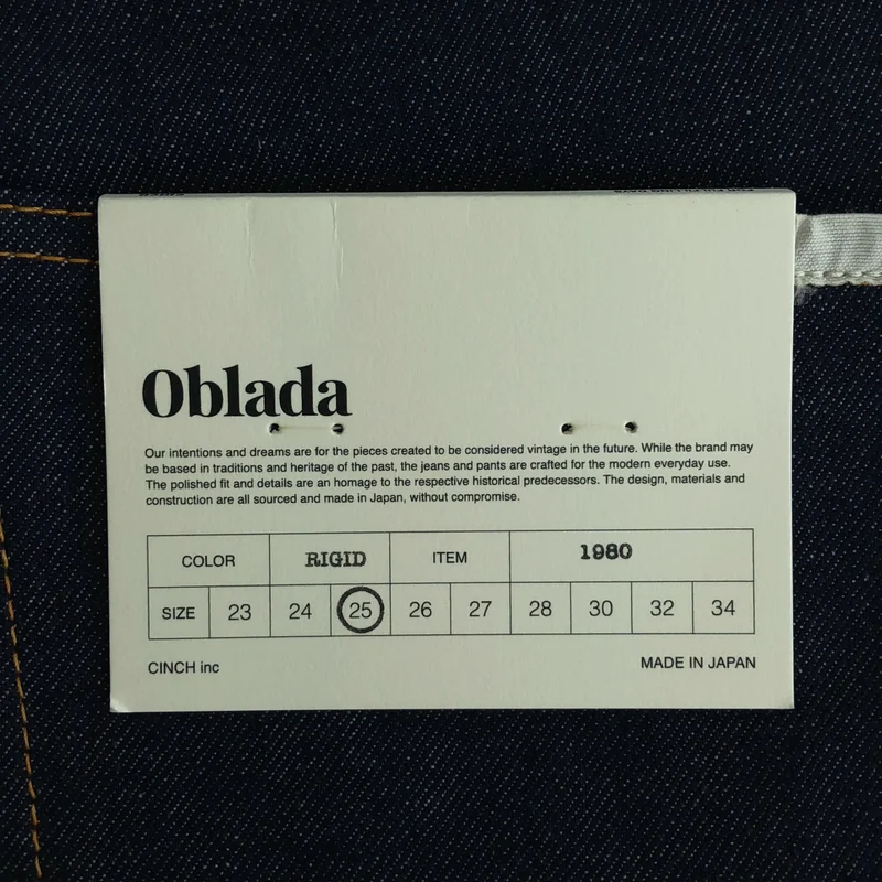 oblada / オブラダ | 1980 RIGID デニムパンツ | 25 | レディース
