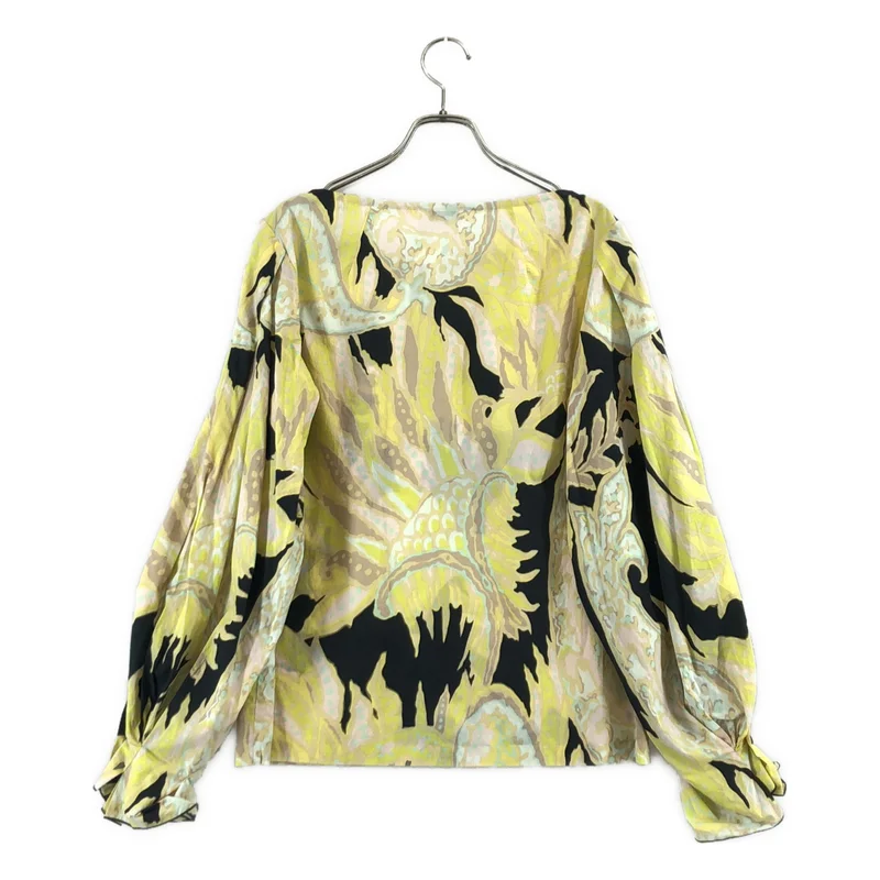 DRIES VAN NOTEN / ドリスヴァンノッテン | 2018SS | ボタニカルプリント ギャザースリーブ プルオーバーブラウス | 34 | レディース