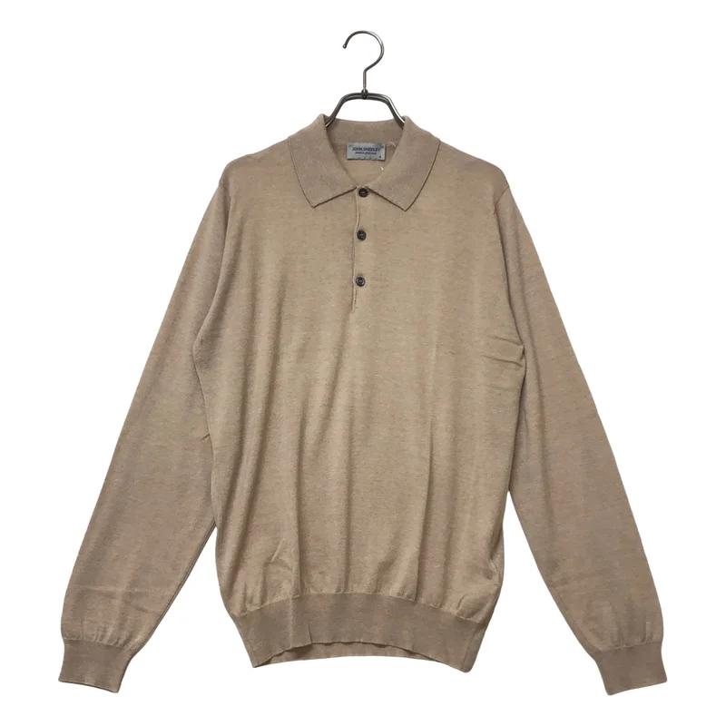 JOHN SMEDLEY / ジョンスメドレー | ウール コットン ニットポロシャツ | M | メンズ