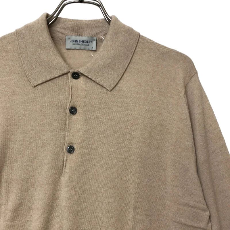 JOHN SMEDLEY / ジョンスメドレー | ウール コットン ニットポロシャツ | M | メンズ