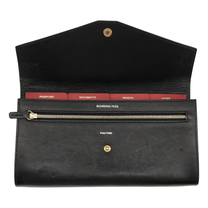 TOM FORD / トムフォード | boarding pass / レザー ロングウォレット パスケース 長財布 |