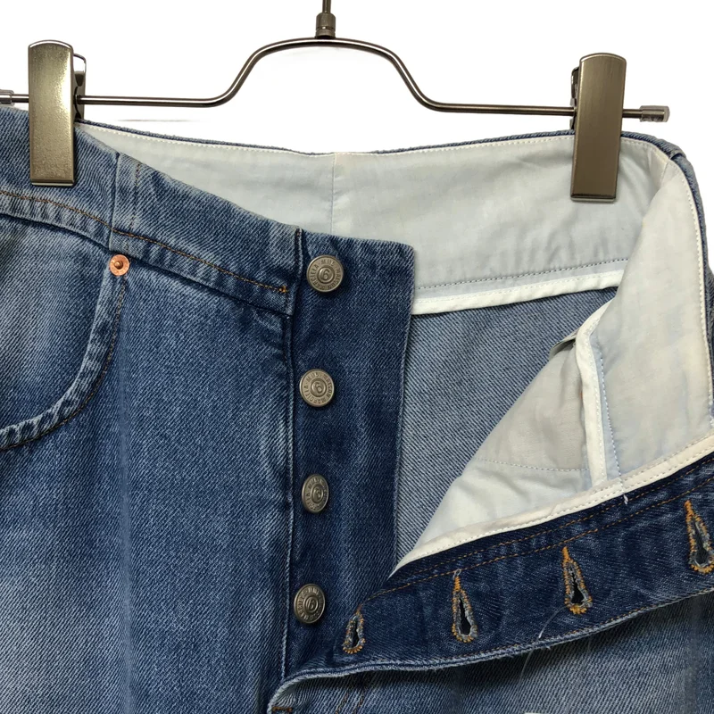 MM6 Maison Margiela / エムエムシックスメゾンマルジェラ | 2020AW | ダメージ加工 ボタンキャロットシェイプ デニムパンツ | 38 | レディース