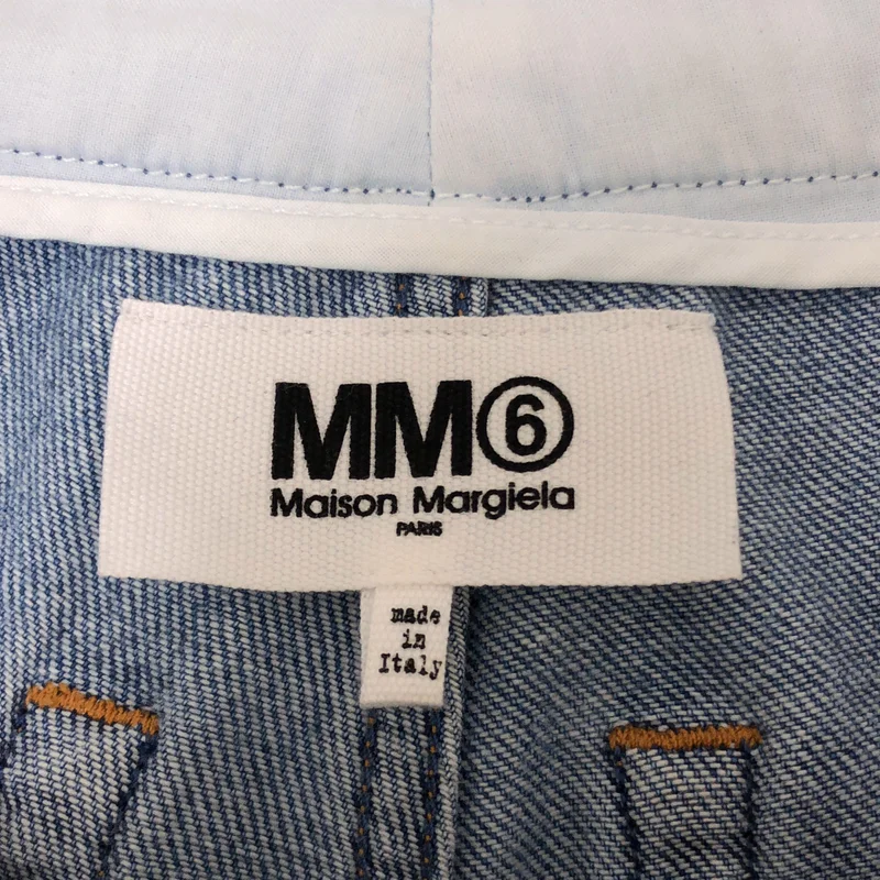 MM6 Maison Margiela / エムエムシックスメゾンマルジェラ | 2020AW | ダメージ加工 ボタンキャロットシェイプ デニムパンツ | 38 | レディース