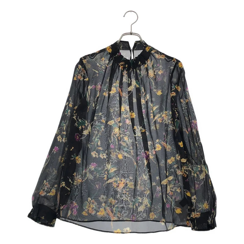 TOMORROWLAND collection / トゥモローランドコレクション | フラワープリント フロントタック シルクブラウス | 36 | レディース