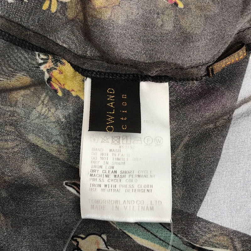 TOMORROWLAND collection / トゥモローランドコレクション | フラワープリント フロントタック シルクブラウス | 36 | レディース