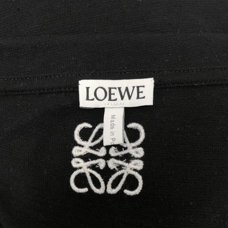 LOEWE / ロエベ | アナグラムロゴ コットン シルク 異素材切替 プルオーバーワンピース | M | レディース