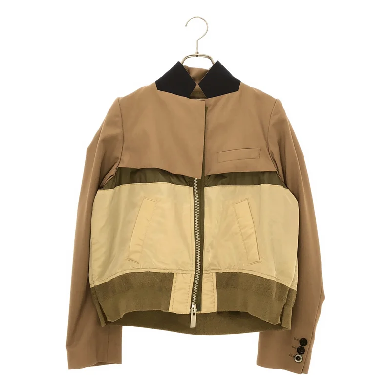 sacai / サカイ | 2022SS | Nylon Twill Mix Jacket ナイロンツイル ミックス ジャケット | 2 | レディース