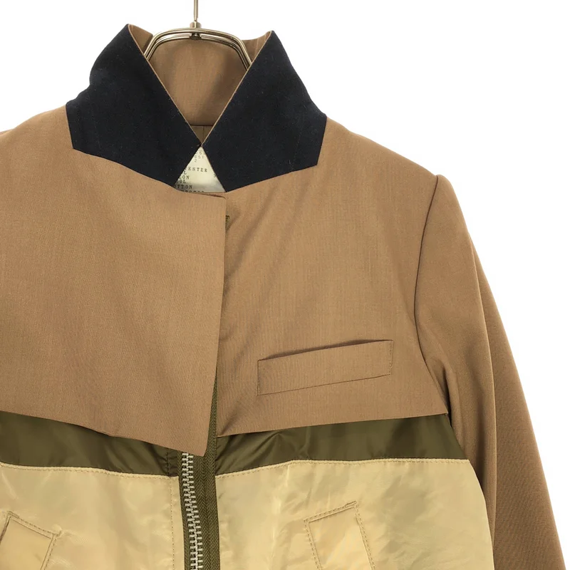 sacai / サカイ | 2022SS | Nylon Twill Mix Jacket ナイロンツイル ミックス ジャケット | 2 | レディース
