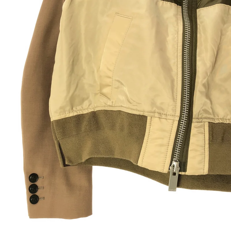 sacai / サカイ | 2022SS | Nylon Twill Mix Jacket ナイロンツイル ミックス ジャケット | 2 | レディース