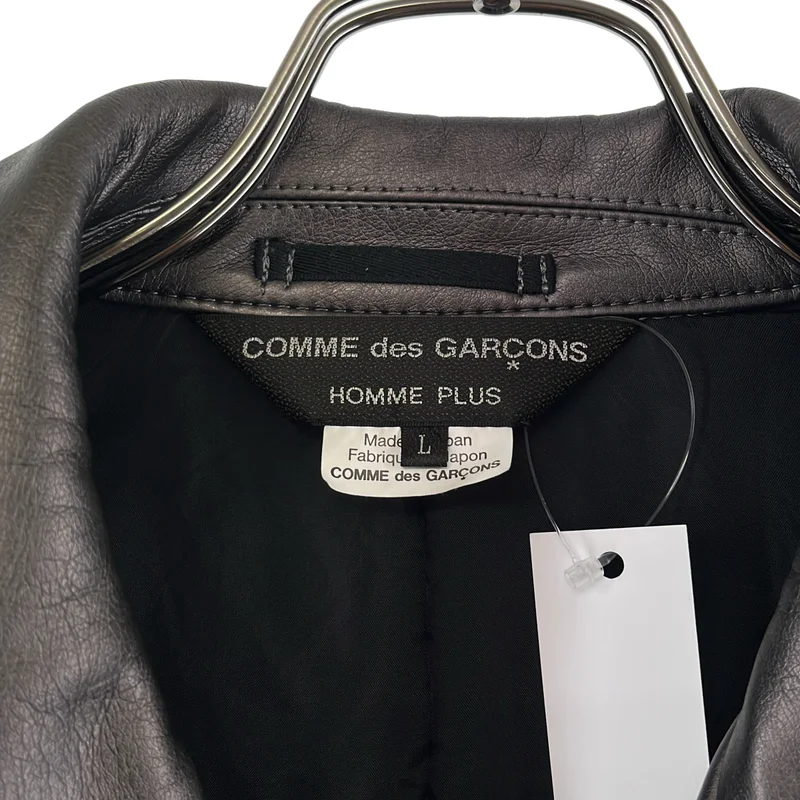 COMME des GARCONS HOMME PLUS / コムデギャルソンオムプリュス | 2021SS | SYNTHETIC LEATHER BIKER JACKET / 変形 ライダースジャケット | L | メンズ