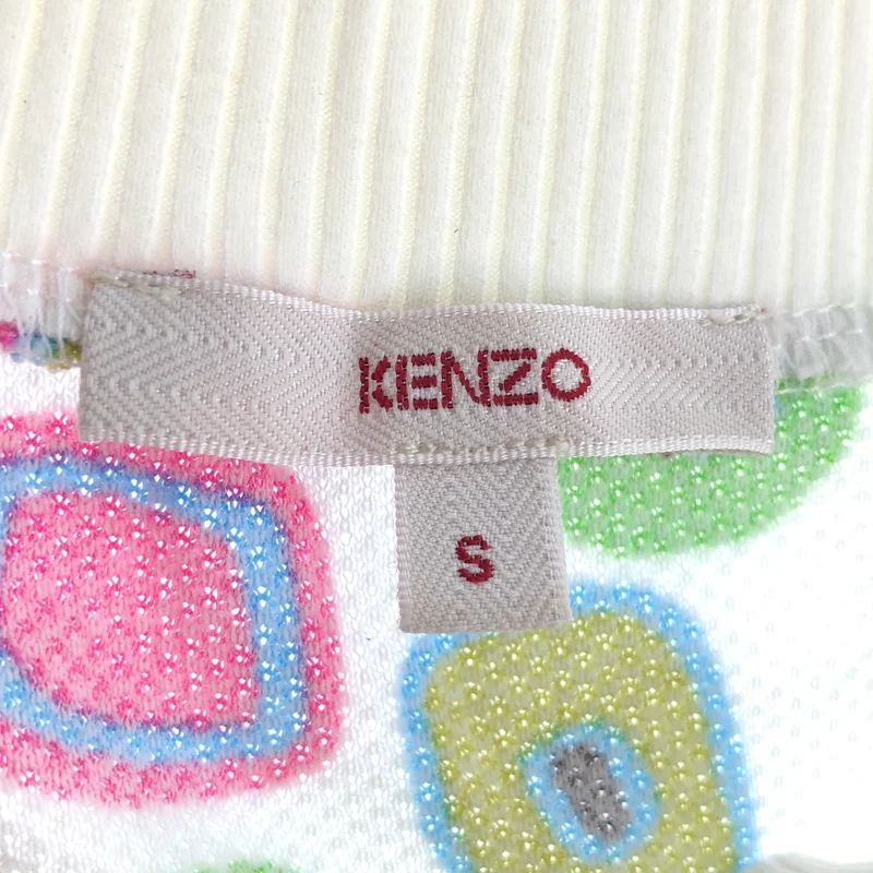 KENZO / ケンゾー | コットン ドット ギャザースリーブ ニットカットソー | S | レディース