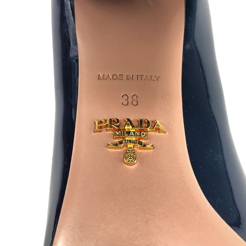 PRADA / プラダ | パテントレザー ポインテッドトゥ ハイヒール パンプス | 38 | レディース