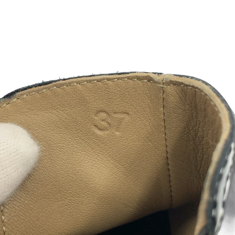 HERMES / エルメス | パテントレザー プラットフォーム サイドゴア ブーツ | 37 | レディース