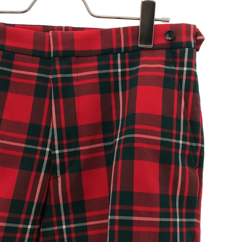 COMME des GARCONS / コムデギャルソン | 2010AW | ウール チェック 変形 パンツ | S | レディース