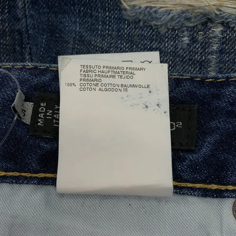 DSQUARED2 / ディースクエアード | ダメージ加工 ロゴボタン デニムパンツ | 36 | レディース