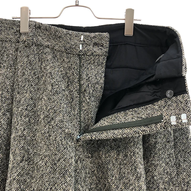 DRIES VAN NOTEN / ドリスヴァンノッテン | 2025AW | ツイード タック ワイド パンツ | 48 | メンズ