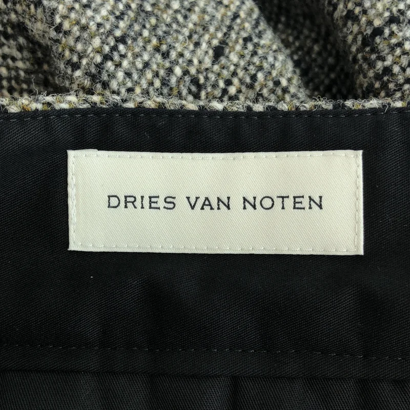 DRIES VAN NOTEN / ドリスヴァンノッテン | 2025AW | ツイード タック ワイド パンツ | 48 | メンズ