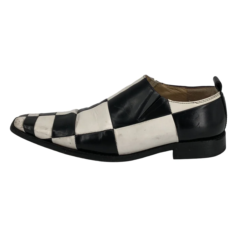 COMME des GARCONS / コムデギャルソン | チェッカーフラッグ柄 レザーシューズ | 23 | レディース