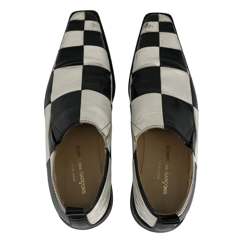 COMME des GARCONS / コムデギャルソン | チェッカーフラッグ柄 レザーシューズ | 23 | レディース