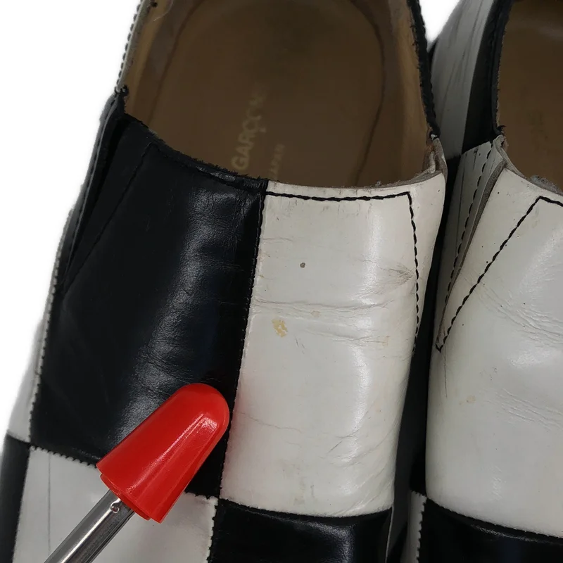 COMME des GARCONS / コムデギャルソン | チェッカーフラッグ柄 レザーシューズ | 23 | レディース