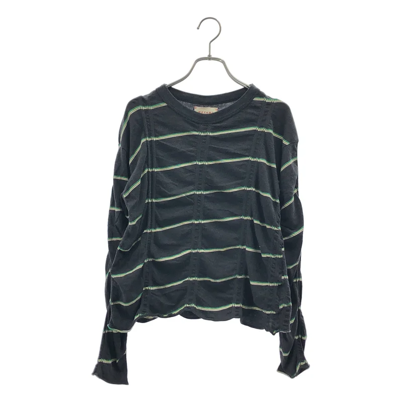 MEYAME / メヤメ | TUCKED JACQUARD BORDER PULLOVER ジャガード ボーダー カットソー | F | レディース