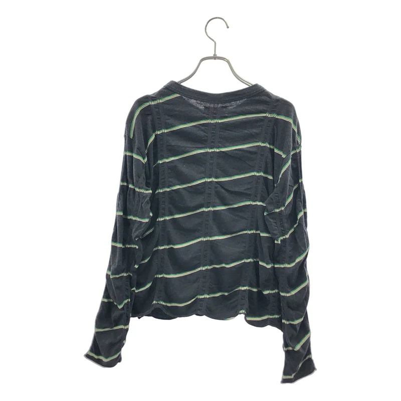 MEYAME / メヤメ | TUCKED JACQUARD BORDER PULLOVER ジャガード ボーダー カットソー | F | レディース