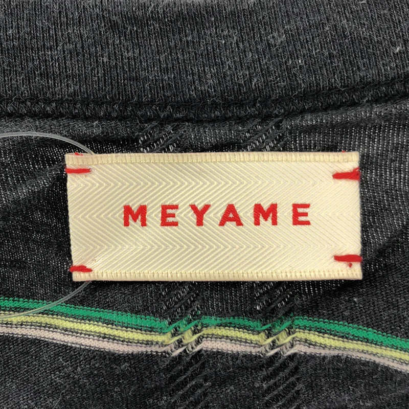 MEYAME / メヤメ | TUCKED JACQUARD BORDER PULLOVER ジャガード ボーダー カットソー | F | レディース