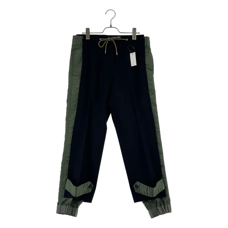 sacai / サカイ | ウール ナイロンツイル 切替 パネルドッキングパンツ | 2 | レディース