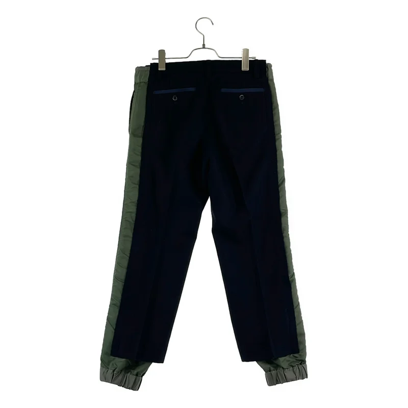 sacai / サカイ | ウール ナイロンツイル 切替 パネルドッキングパンツ | 2 | レディース