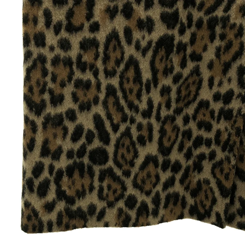 sacai luck / サカイラック | ウール レオパード サイドベルト スリットスカート | 1 | レディース
