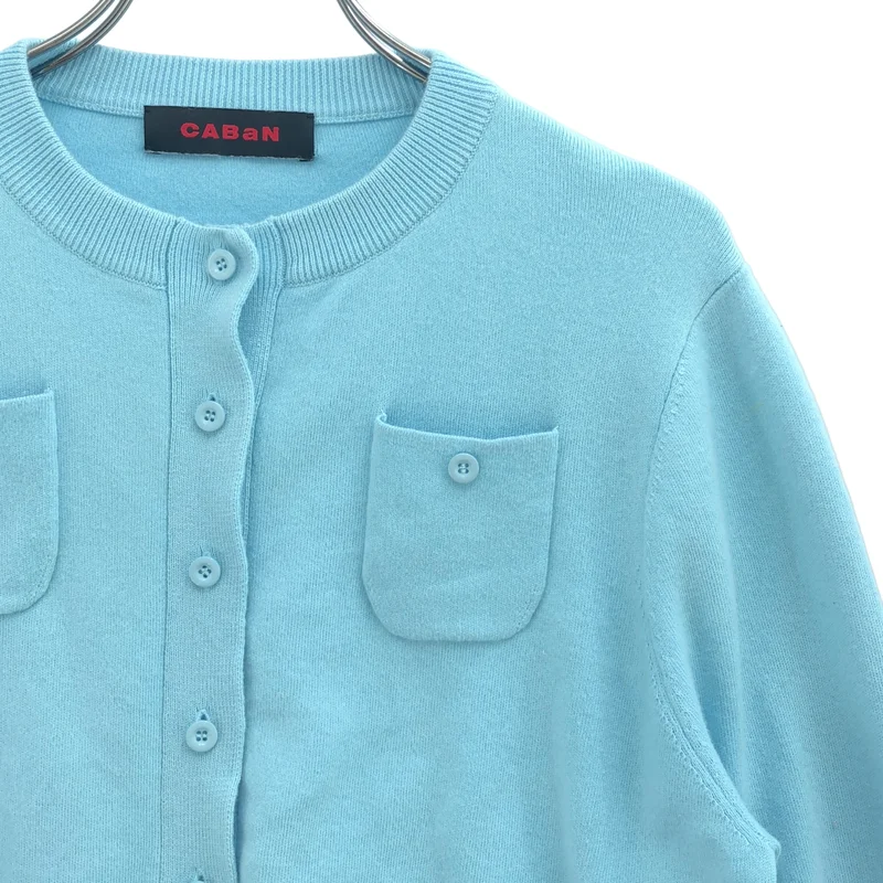 CABaN / キャバン | コットンカシミヤ クルーネック ニットカーディガン | XS | レディース