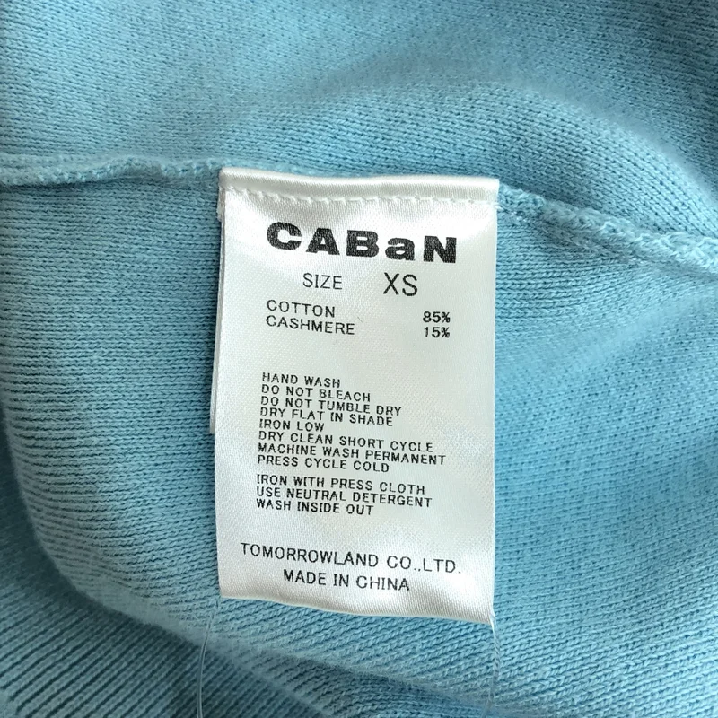 CABaN / キャバン | コットンカシミヤ クルーネック ニットカーディガン | XS | レディース