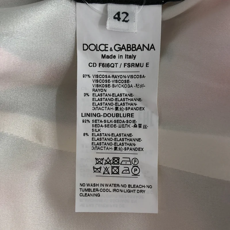 DOLCE＆GABBANA / ドルチェ＆ガッバーナ | カメリアプリント ミディドレス | 42 | レディース