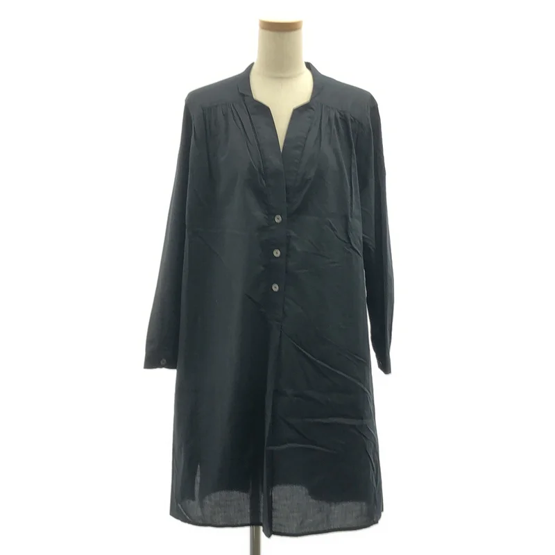 ANN DEMEULEMEESTER / アンドゥムルメステール | コットン プルオーバー ロングシャツ | 38 | レディース